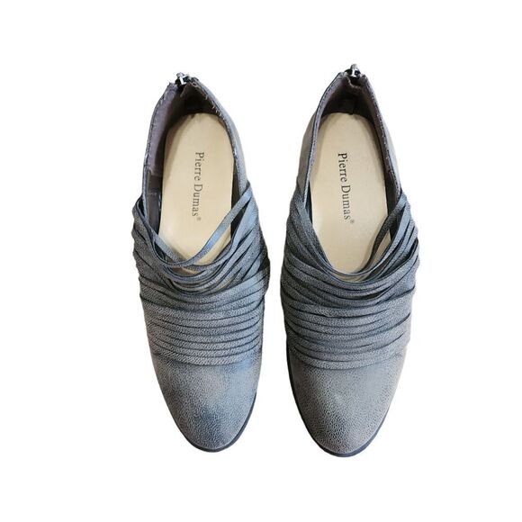 Pierre Dumas gray zip back booties sz 8.5 - Picture 3 of 4